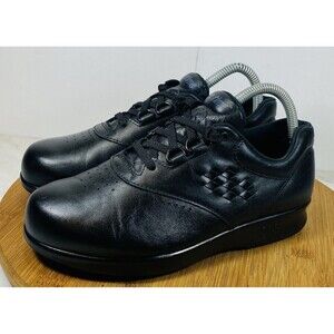 SAS Free Time Walking Shoes Women's Size 6.5W Comfort Black Leather